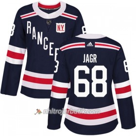 Dame Ishockey New York Rangers Tröja Jaromir Jagr 68 Adidas 2017-2018 Marinblå 2018 Winter Classic Authentic